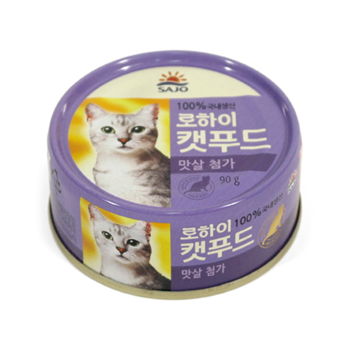 사조 로하이 캣푸드캔 90g (참치+맛살) 24개