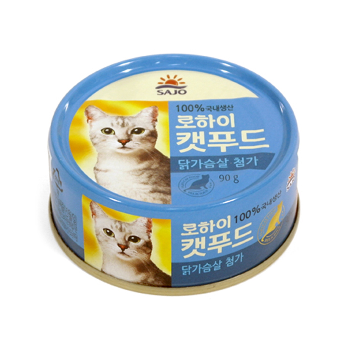 사조 로하이 캣푸드캔 90g (참치+닭가슴살) 24개