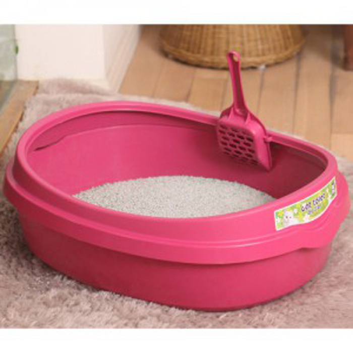 푸르미 고양이 화장실 (대) - 핑크